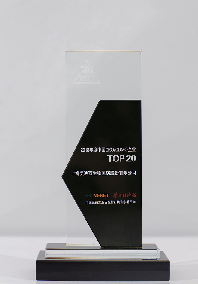 2018年度中国CRO、CDMO企业-TOP20